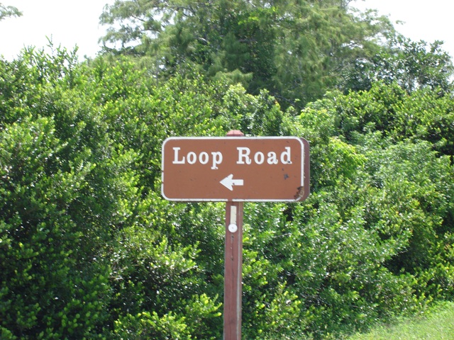 Hinweisschild Loop Road