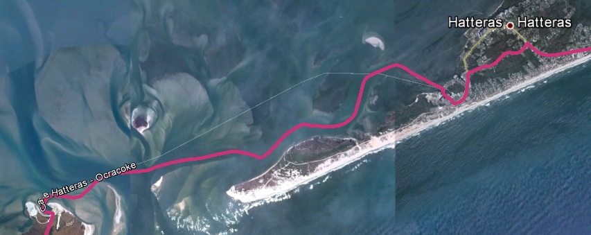 GPS-Logger Hatteras => Ocracoke GPS-Logger Hatteras => Ocracoke