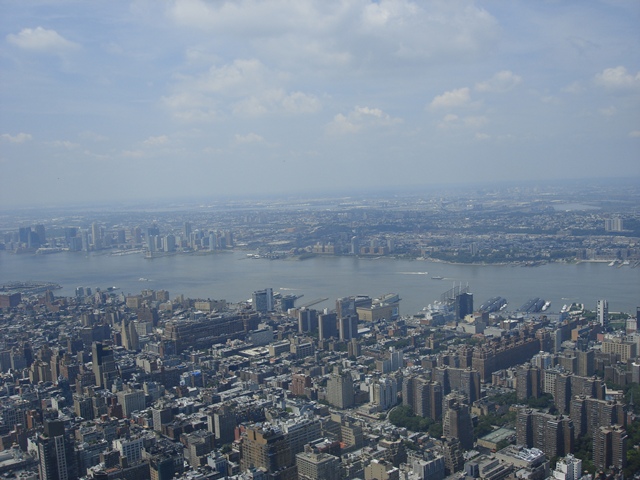 Aussicht nach Westen auf den Hudson River Aussicht nach Westen auf den Hudson River