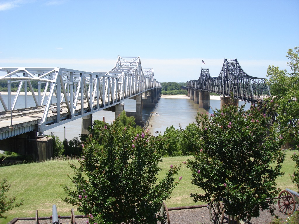 Auto- und Eisenbahnbrücke bei Vicksburg
