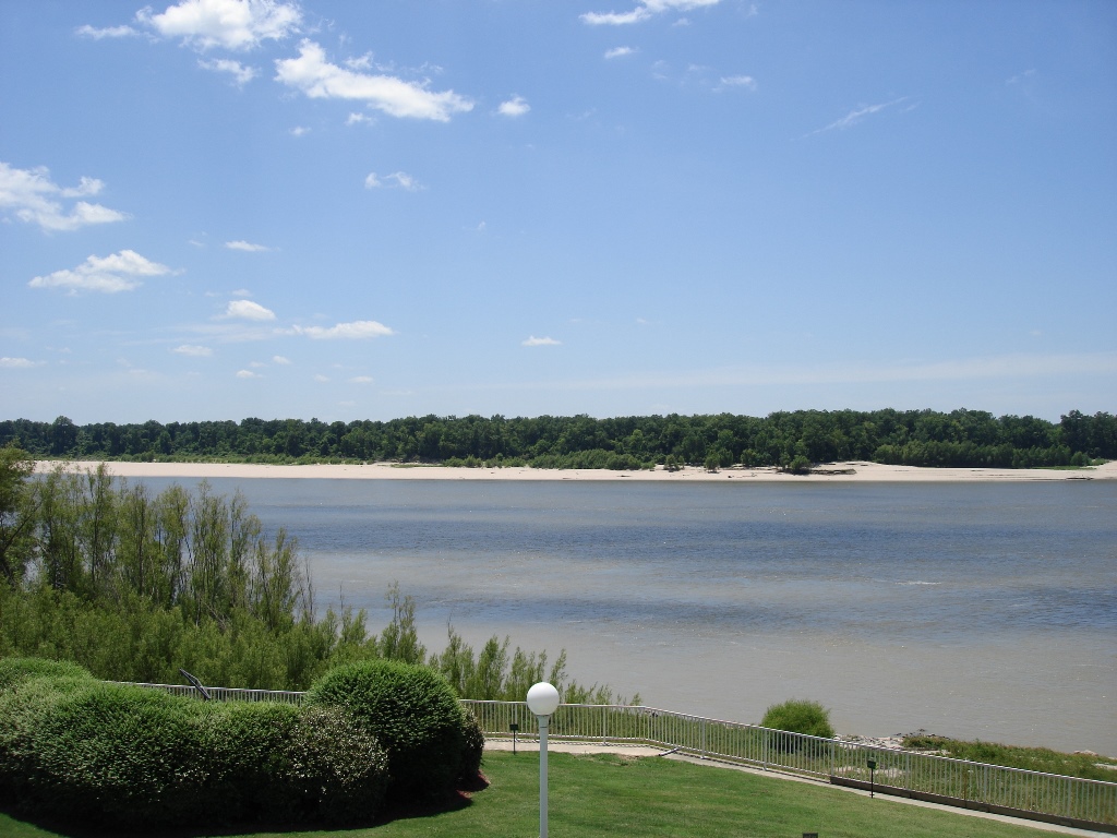 Aussicht vom Balkon auf den Mississippi