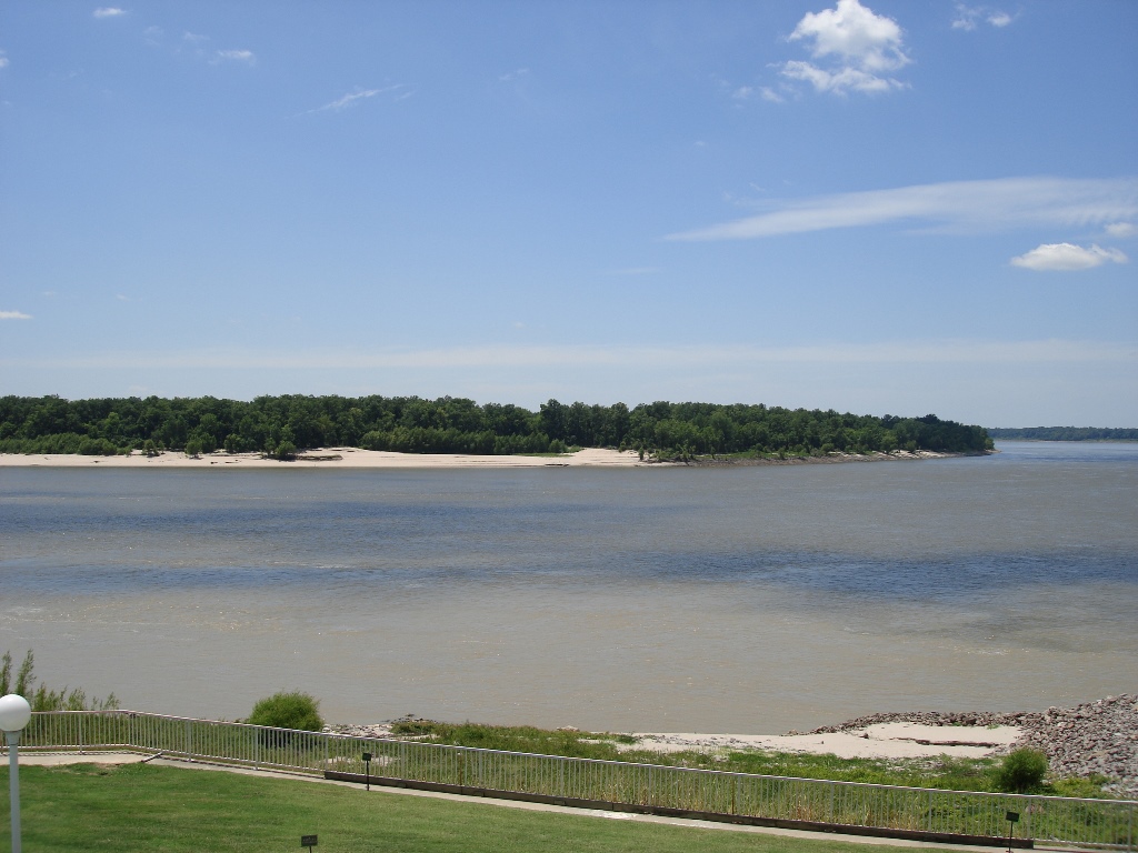 Aussicht vom Balkon auf den Mississippi