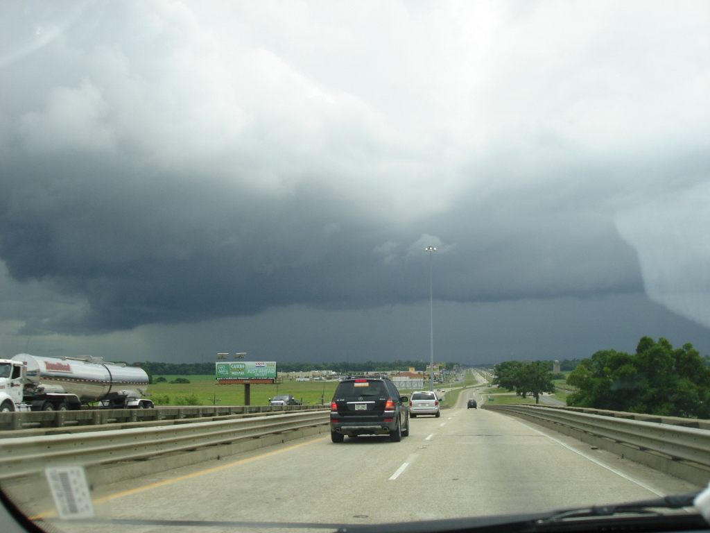 Regenwolken vor Baton Rouge