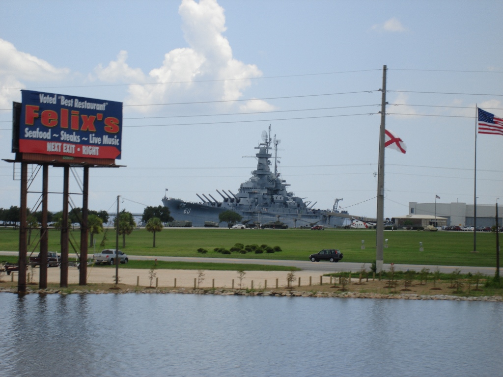 Battleship USS Alabama bei Mobile