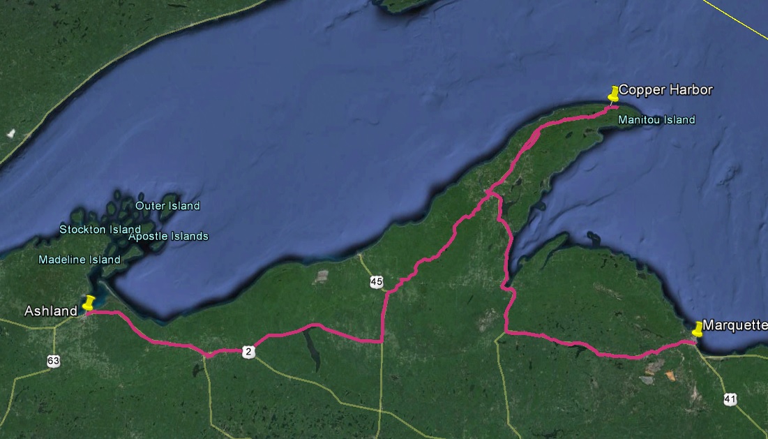 Track Ashland - Copper Harbour - Marquette Track Ashland - Copper Harbour - Marquette