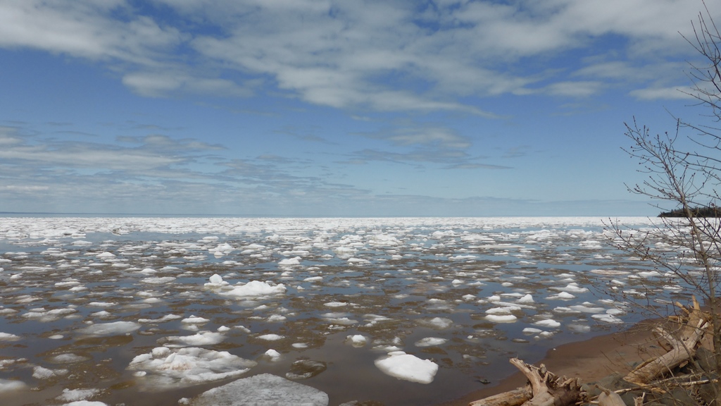 Eis auf dem Lake Superior