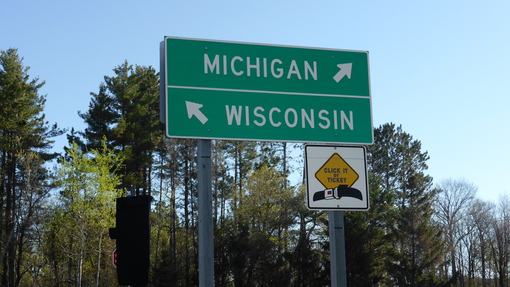 Grenze Wisconsin / Michigan Grenze Wisconsin / Michigan